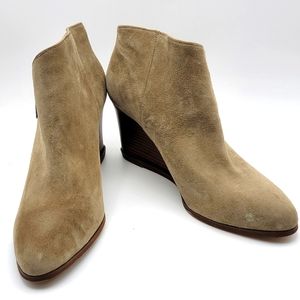 Like NEW‎ NEW! 1.State Asymetrical Taupe Suede Bootie SIZE 10M. #1064